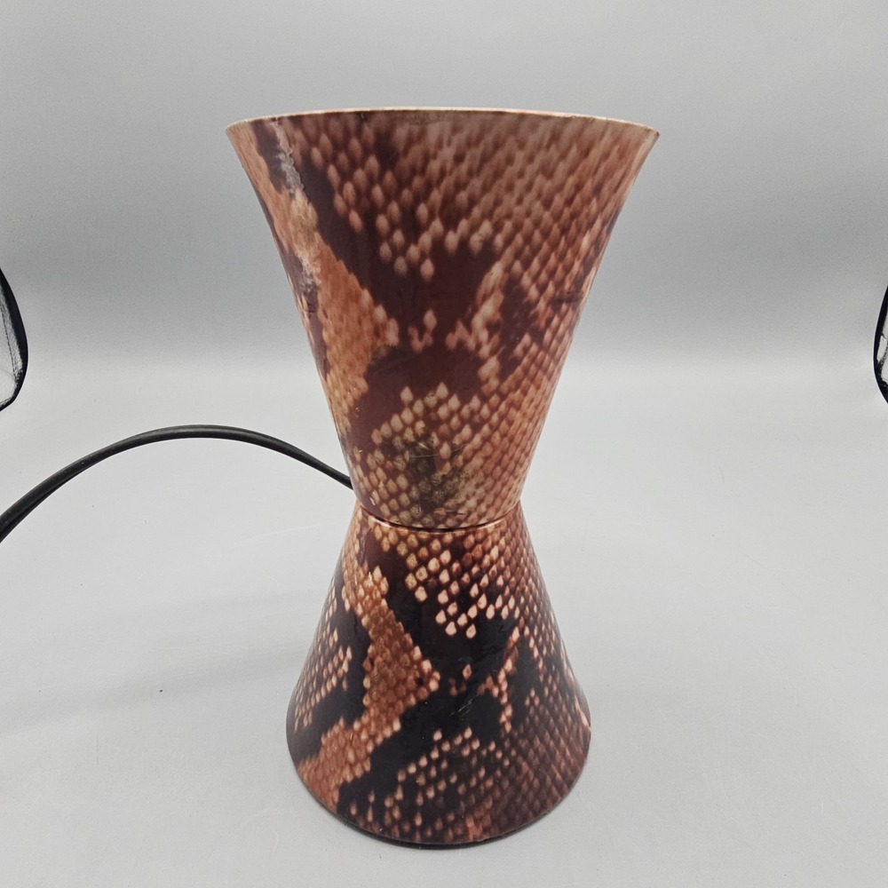 Vintage 90's Lava Lite Safari Series Snakeskin Print Lava‎ Lamp BASE ONLY